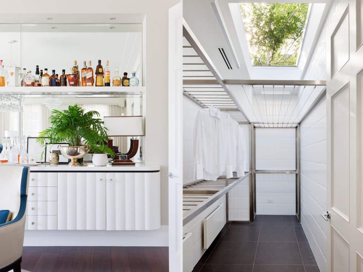 Bar and Laundry area of Molecule Architecture's Wayne Residence