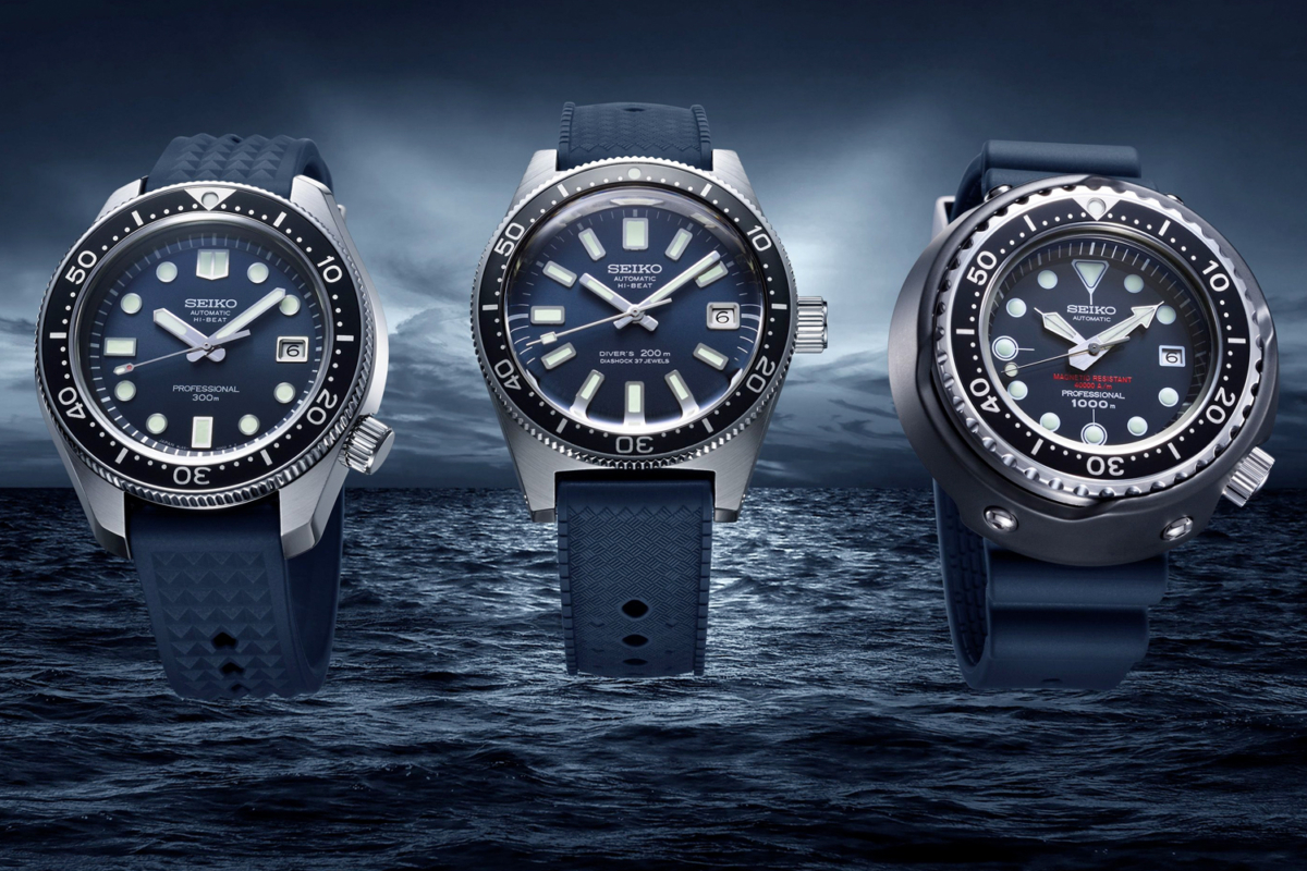 Seiko Diver's 55th Anniversary Trilogy watches