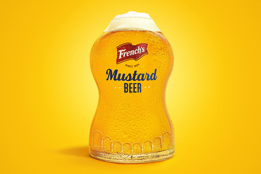 Frenchs Mustard Beer in glass