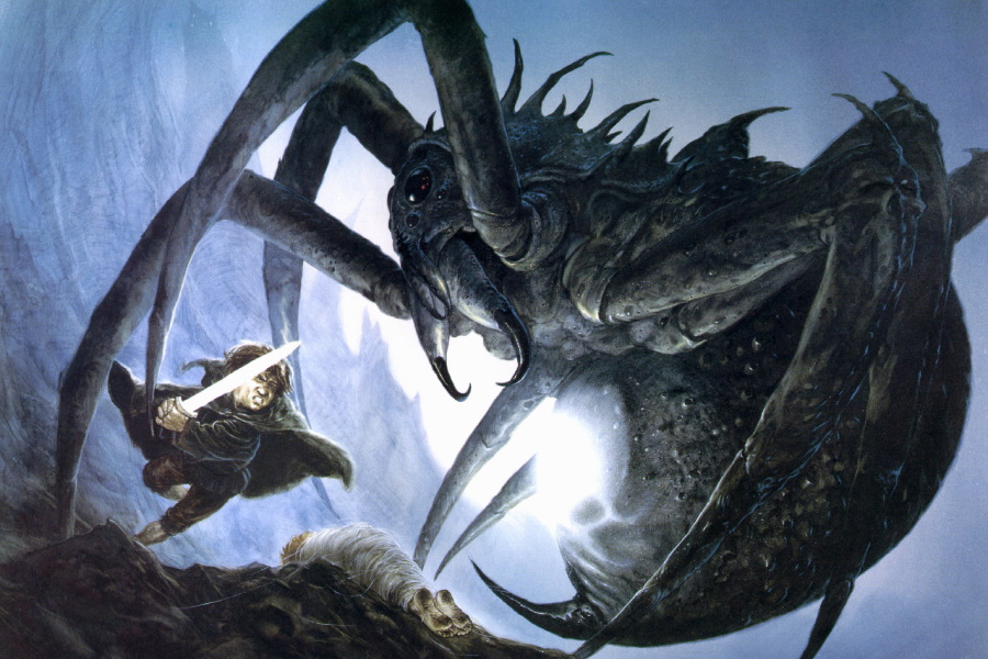 Jacquet Droz art of a warrior fighting a giant spider