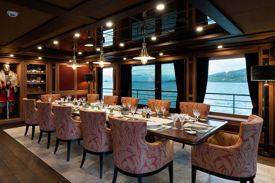 Burgess Yachts Ragner dining area