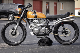 Honda CL350F by Northbilt Customs side view