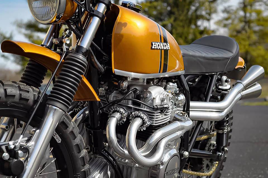 Honda CL350F by Northbilt Customs exhaust