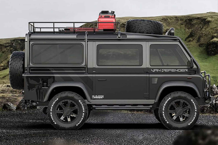 Land Rover Defender van side view