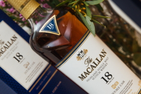 A bottle of 18 years old Macallan Double Cask Whisky