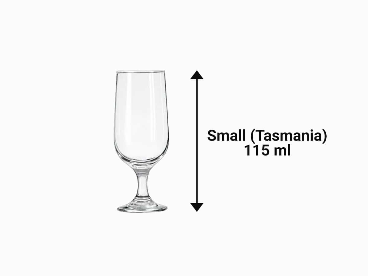 Small (Tasmania) 115 ml beer size in Australia