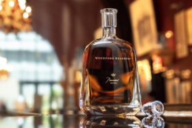 A bottle of Woodford Reserve Bacarat edition