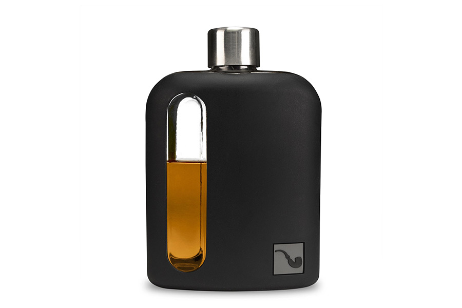 Christmas Gift Guide Ragproper Black Silicone + Glass Flask