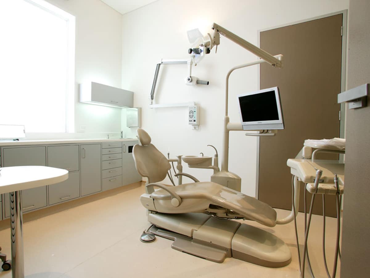 mint dental cabinet interior
