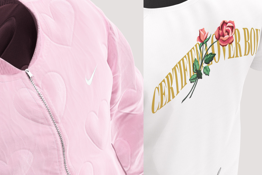 nike pink heart jacket