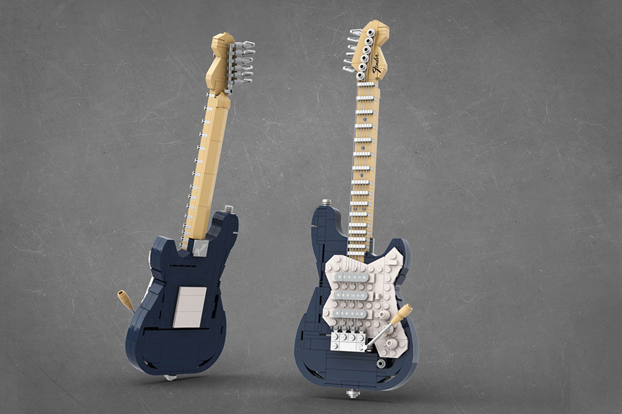 Lego Stratocaster blue