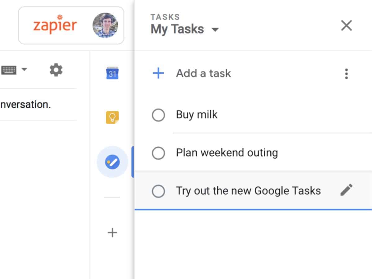 Google Tasks editor