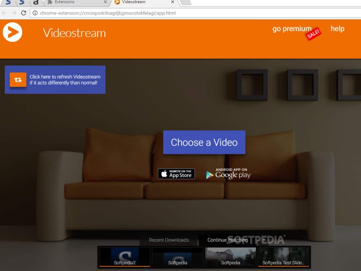 Videostream homepage