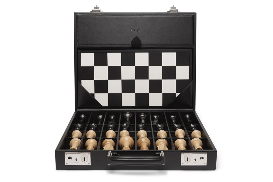 Best Chess Sets - Asprey Hanover Leather Chess Case