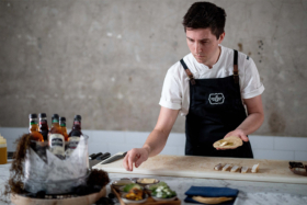 Josh Niland preparing a dish