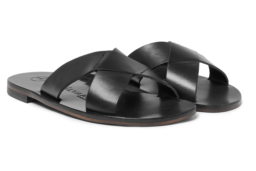 Alvaro Antonio Leather Slides