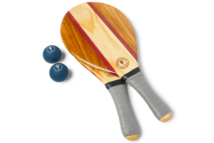 FRESCOBOL CARIOCA Trancoso Wooden Beach Bat and Ball Set