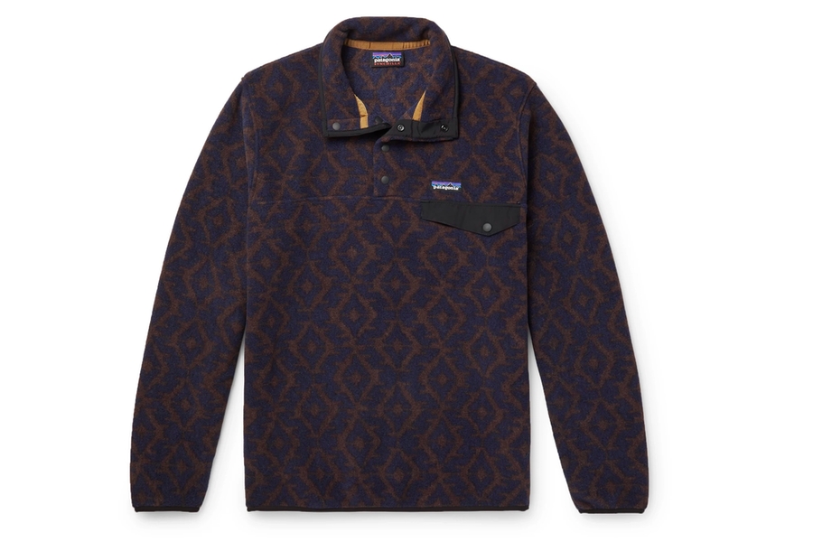 Patagonia Snap-T Printed Synchilla Fleece Sweatshirt