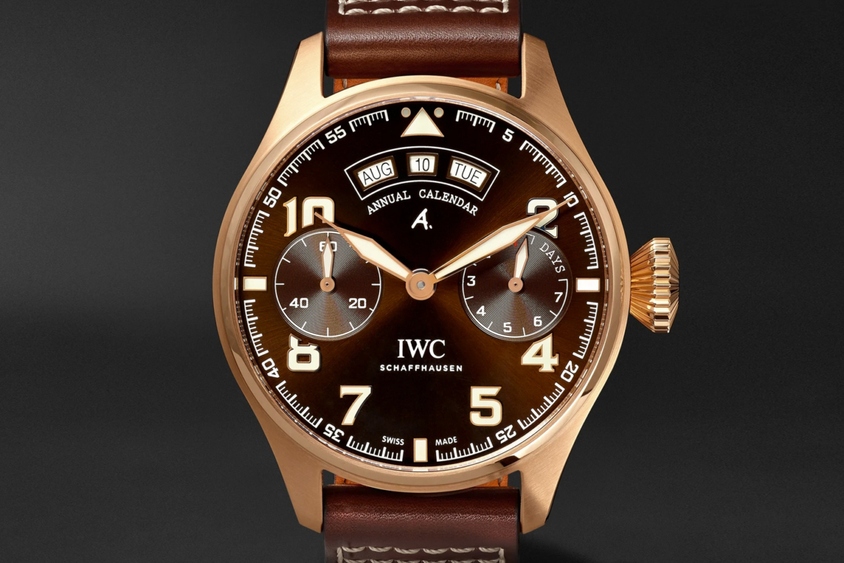 IWC SCHAFFHAUSENBig Pilot's Big Date Spitfire ‘Mission Accomplished’ Limited Edition Hand-Wound 46.2mm Bronze and Leather Watch