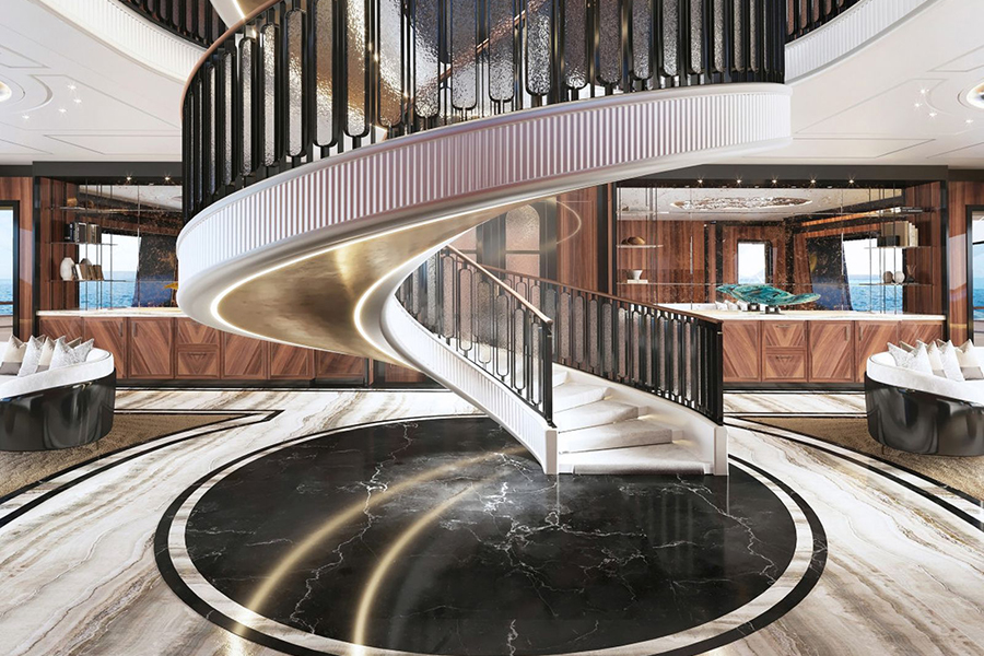 Tfotiadis Design 95m Ultra2 Super Yacht stairway