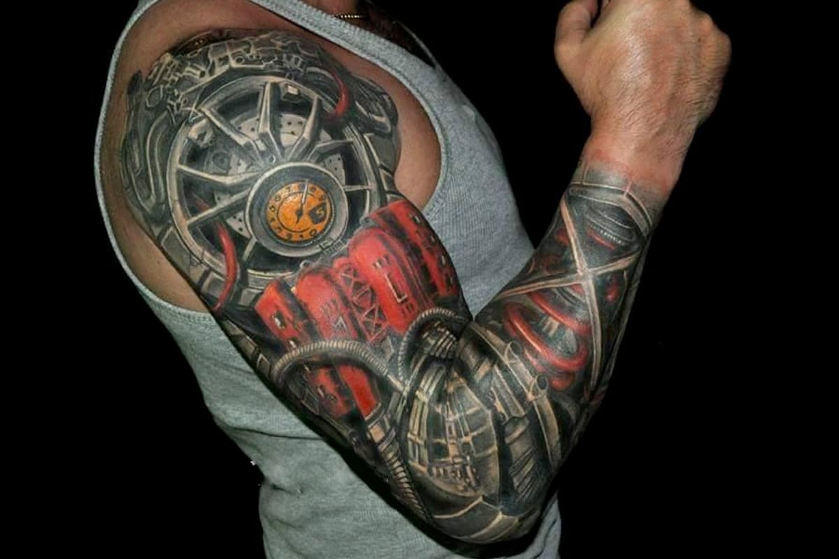 Mechanic Tattoo Half Sleeve