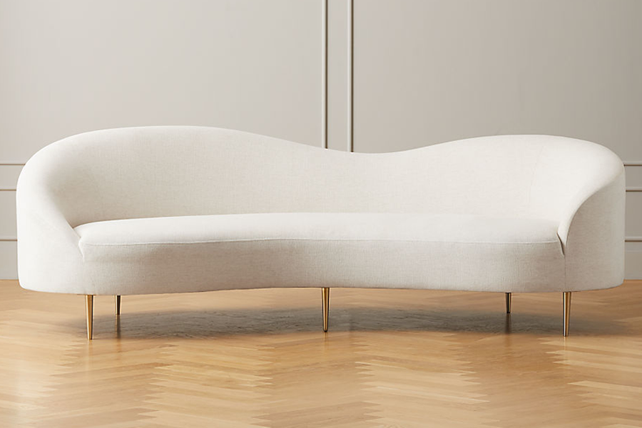 CB2 Curvo Snow Sofa 