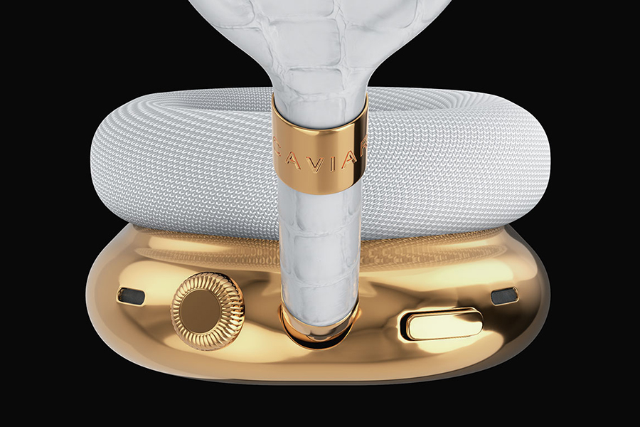 Caviar Pure Gold Airpods Max controls