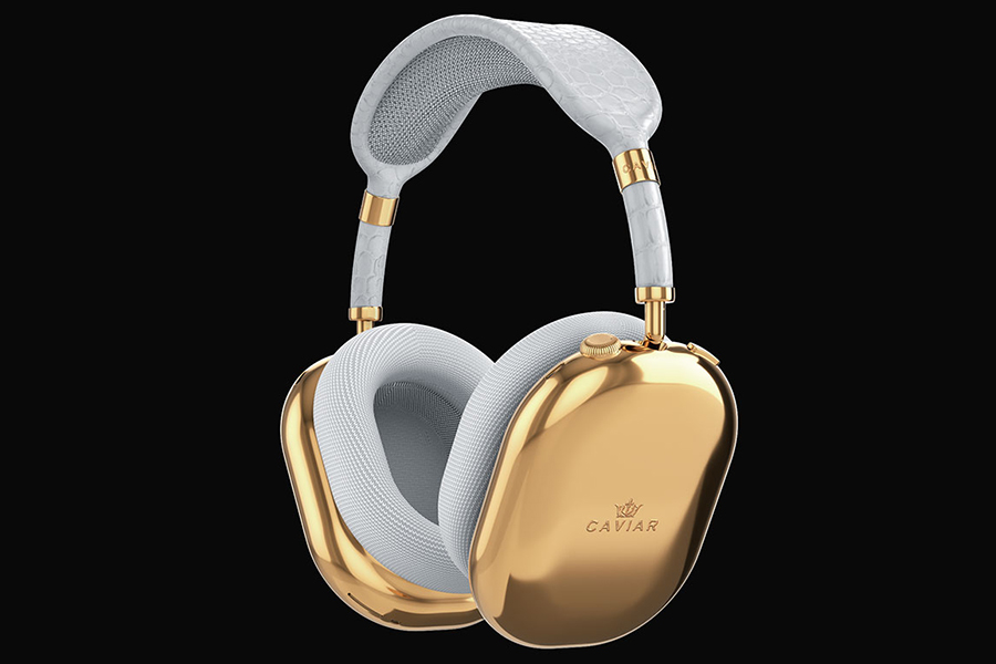 Caviar Pure Gold Airpods Max left side