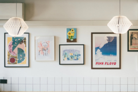 Paintings hanged on wall