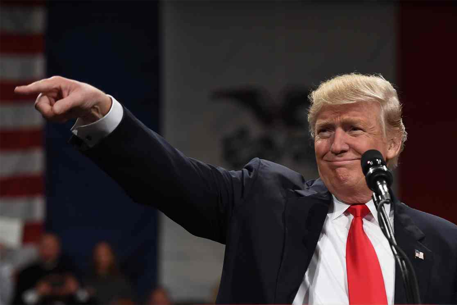 Trump pointing