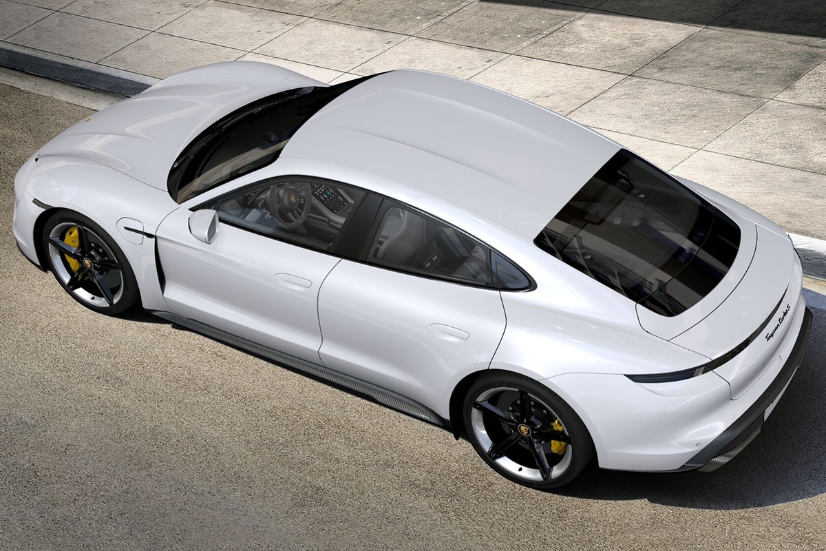 2021 Porsche Taycan Sedan top view