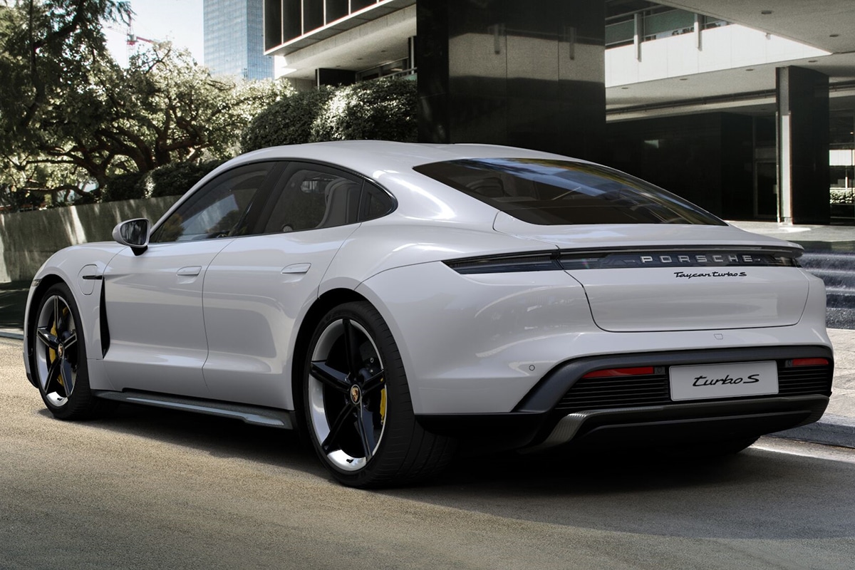 2021 Porsche Taycan Sedan back view