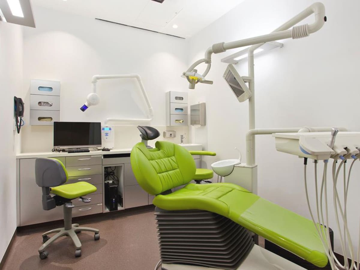 empty dental cabinet at abc dental