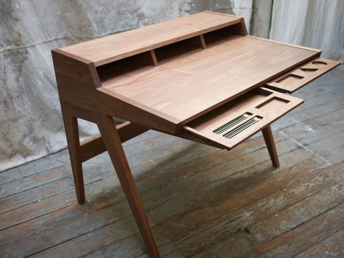 laura desk two angled drawers