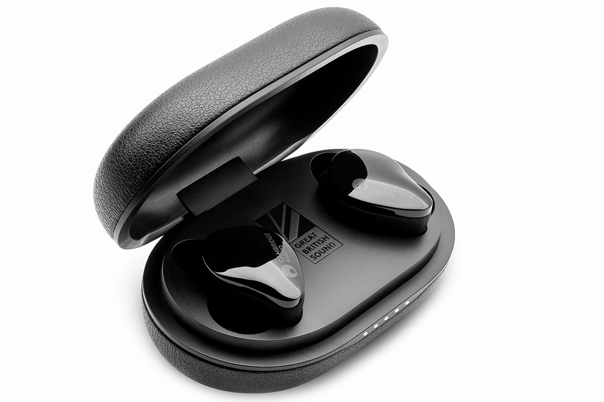 Cambridge Audio Melomania Touch earbuds charging