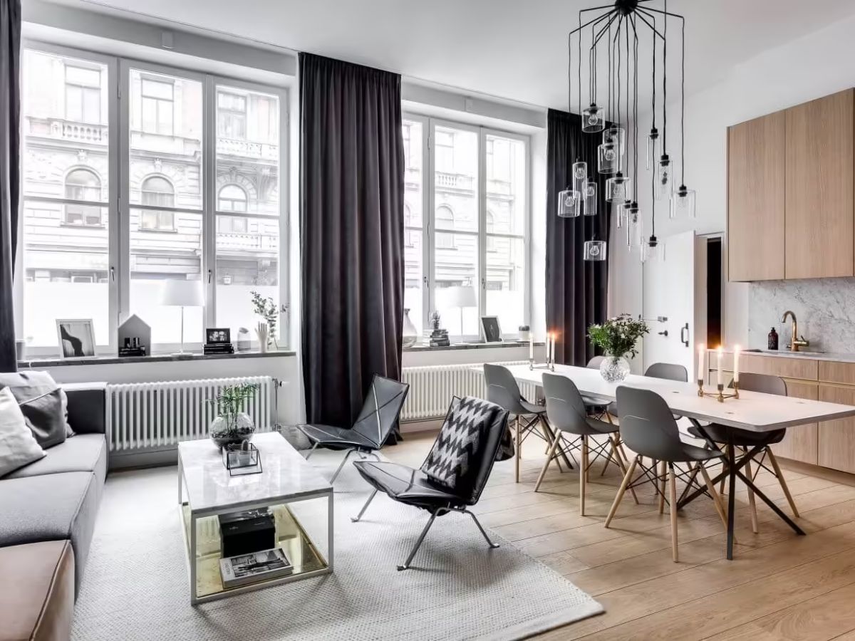 A Scandinavian living room