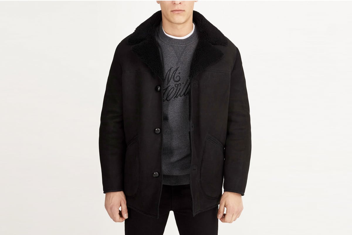 Rm williams shearling coat