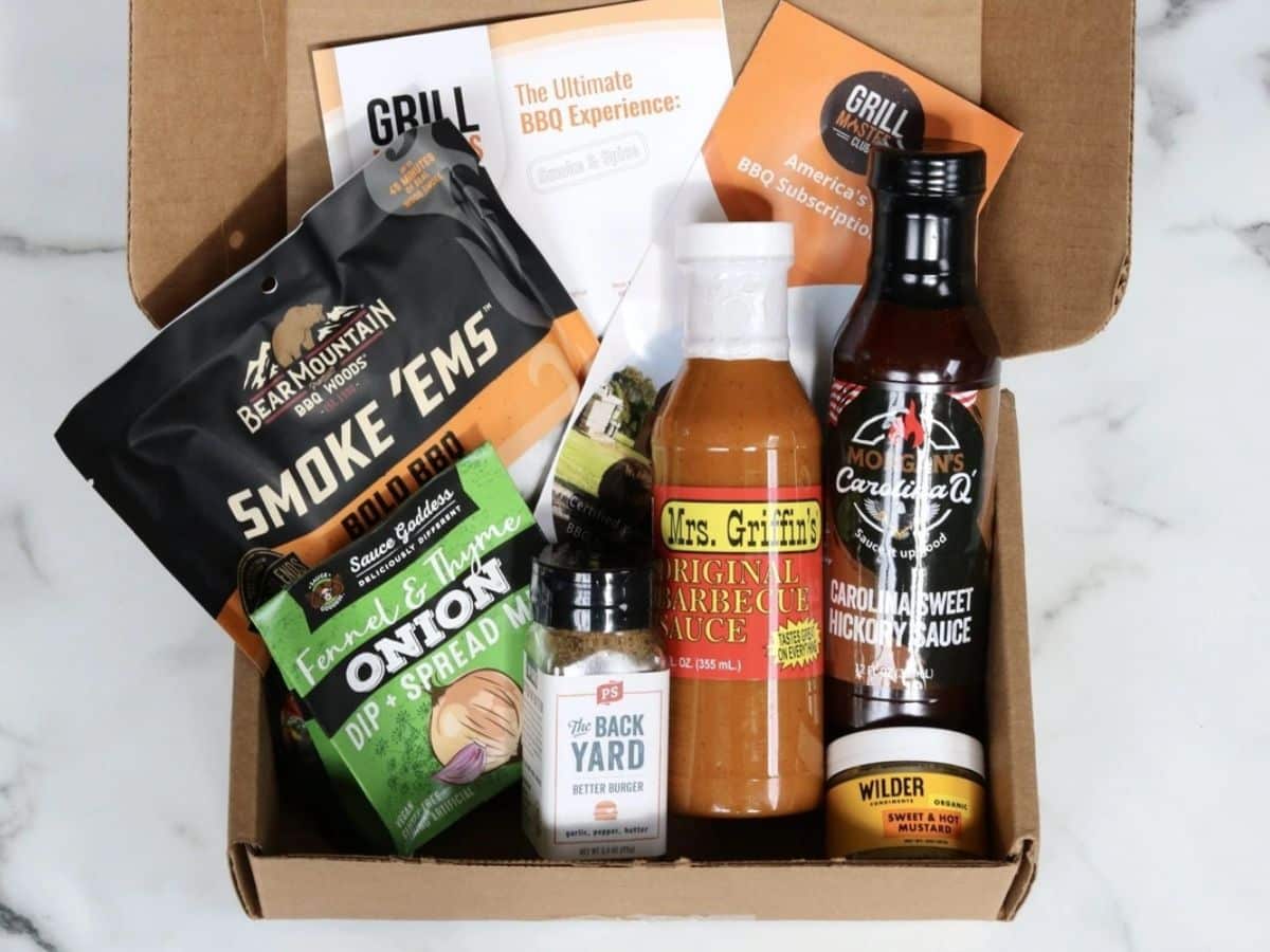 Components of Grill Masters Club in a box