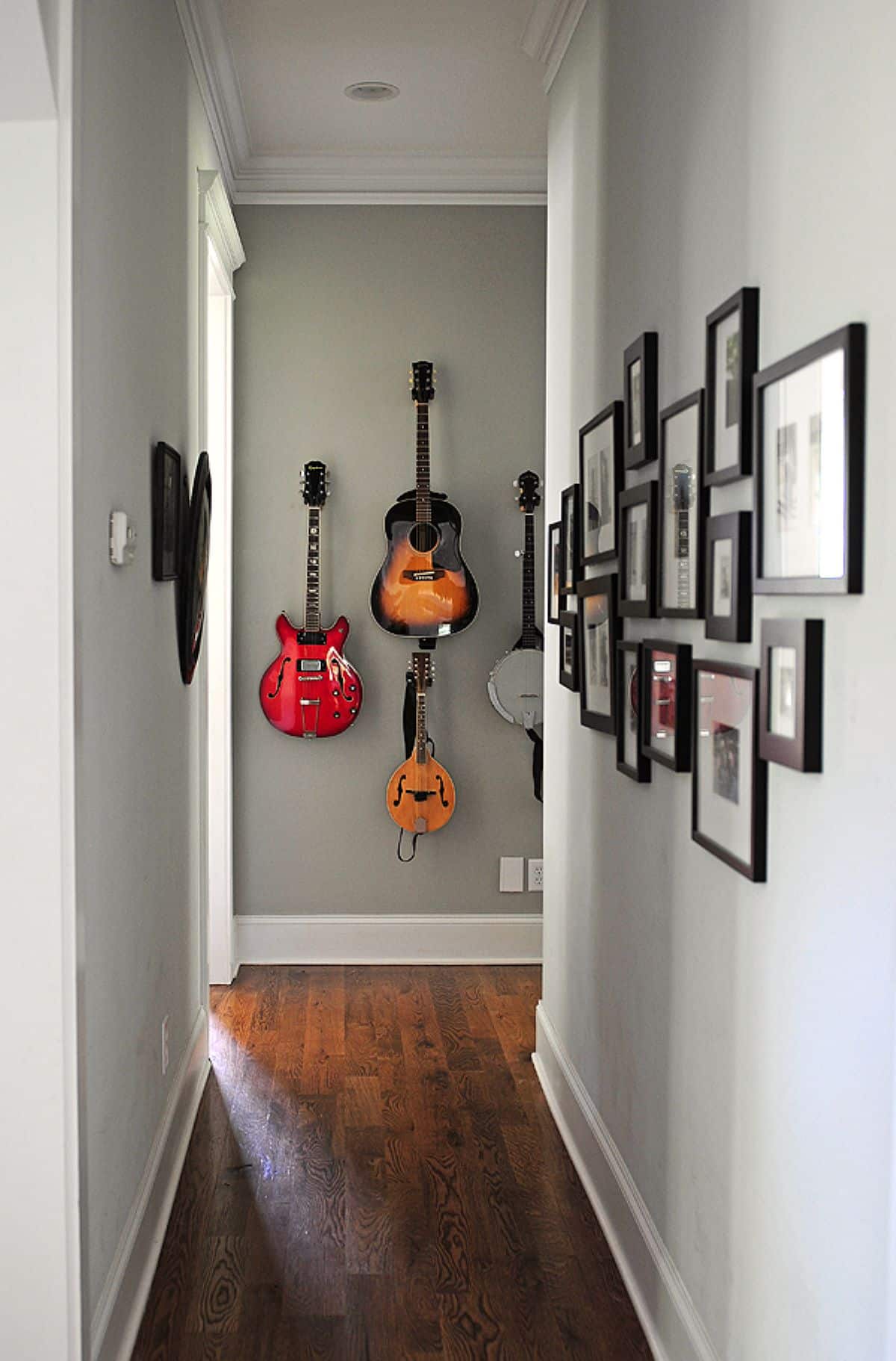 Guitars on wall