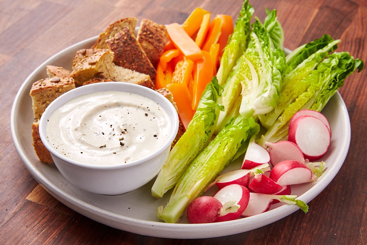 Best High Protein Snacks for On the Go Veggies and Yogurt Dip