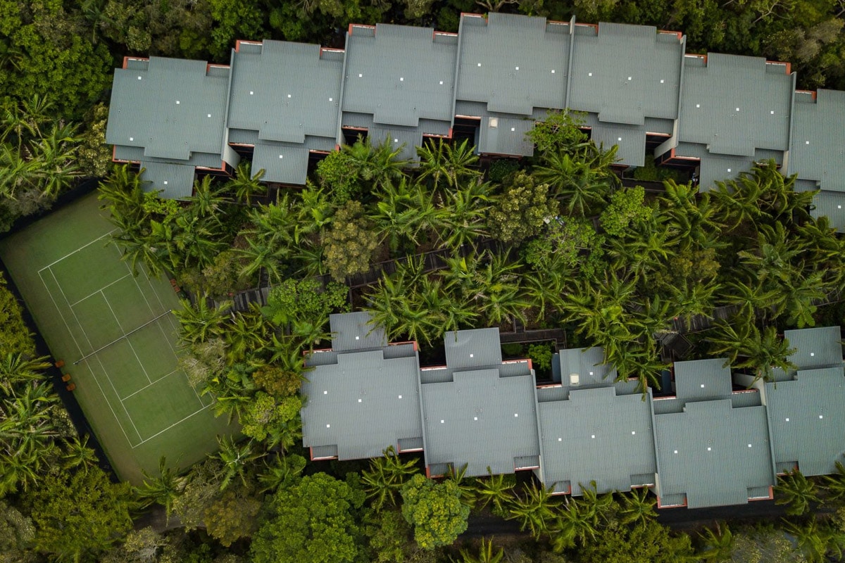 Aerial view of the Byron Bay resort