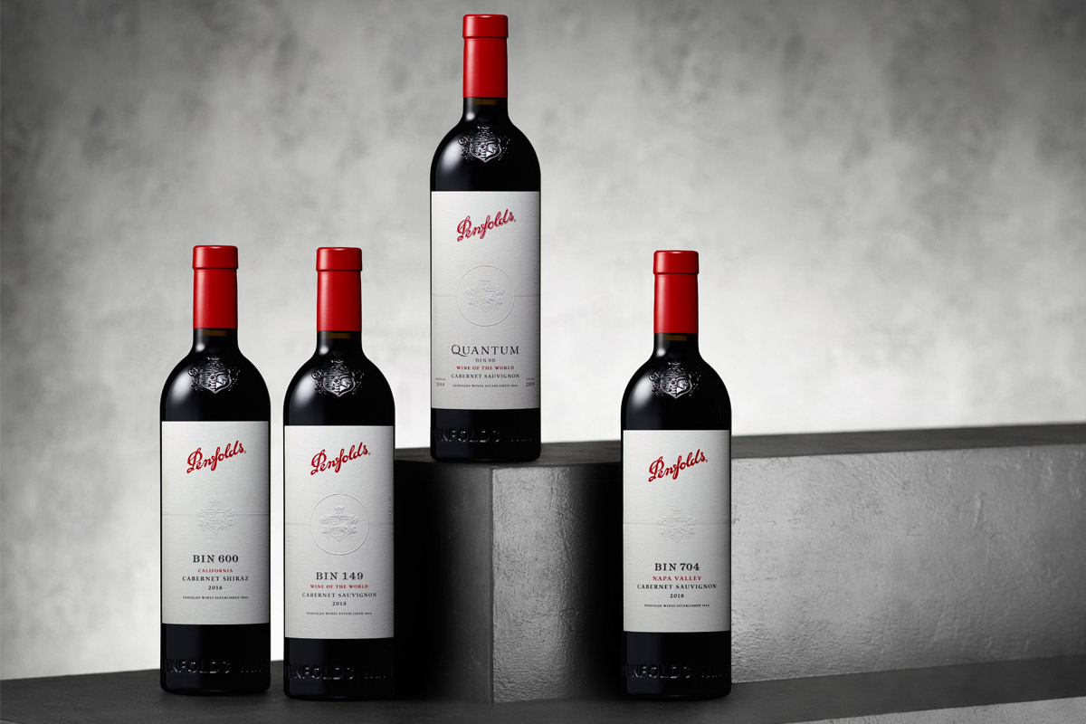 Four bottles of Penfolds California Collection wine