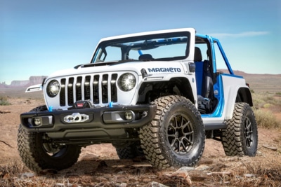 Jeep's 'Magneto' Fully Electric Wrangler Concept is a Stick Shift Tease