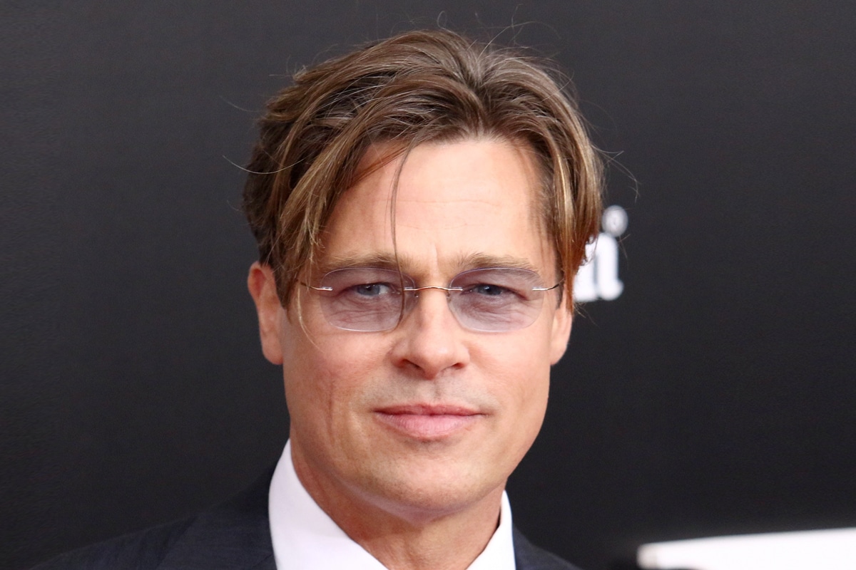 Brad Pitt with a middle part hairstyle | Image: JStone/Shutterstock