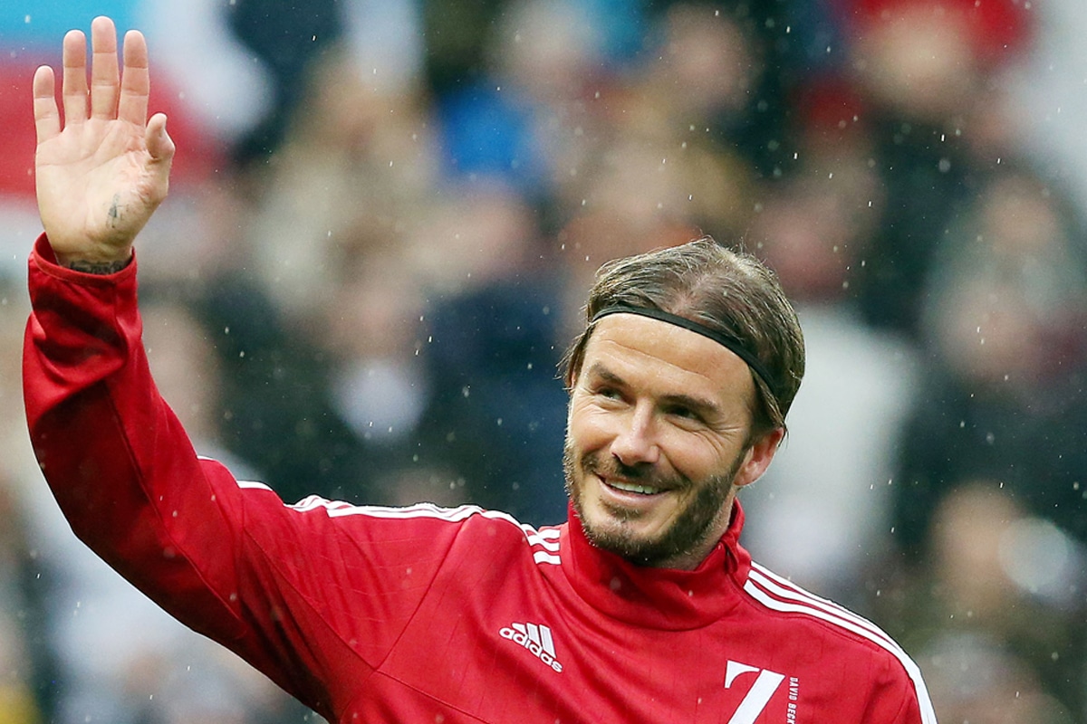 David Beckham with a middle part haircut | Image: Instagram