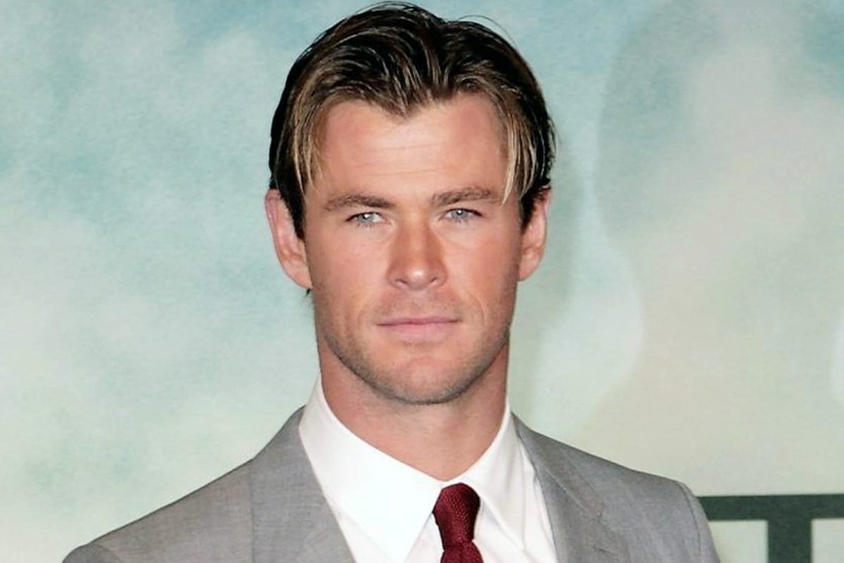 Chris Hemsworth with a middle part hairstyle | Image: Getty Images