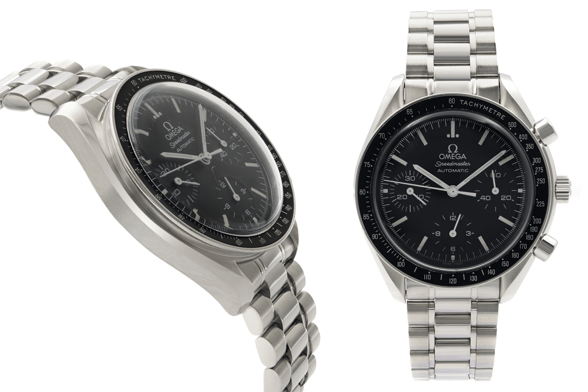 Omega speedmaster reduced 39mm steel black dial automatic watch 3539 50 00