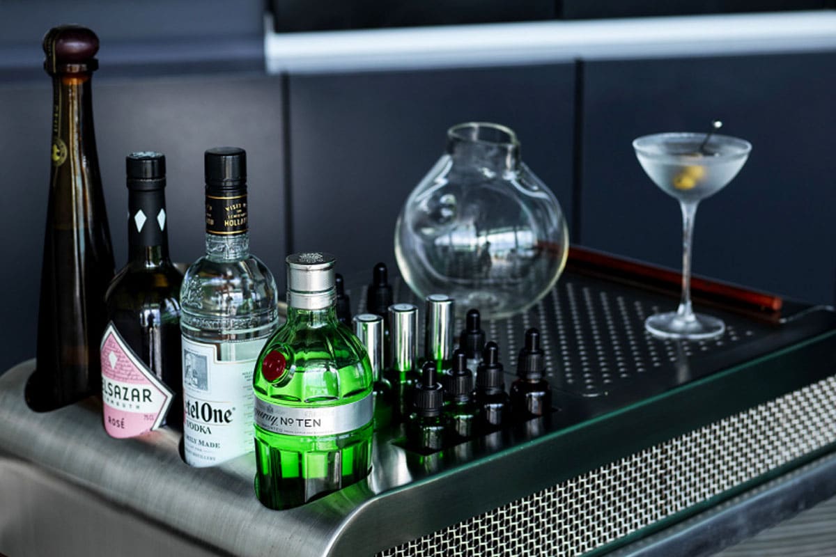 Tanqueray bar cart