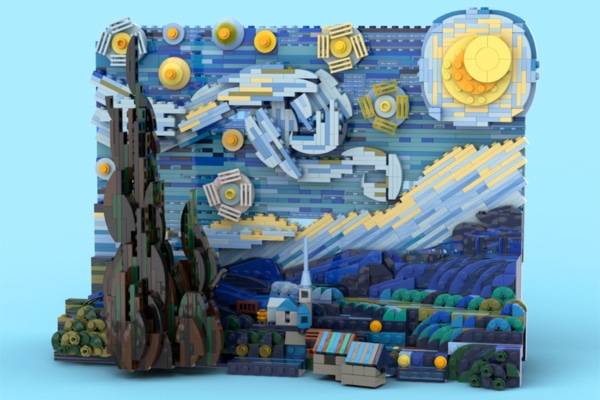 LEGO Starry Night is a 1,552 Block Masterpiece | Man of Many