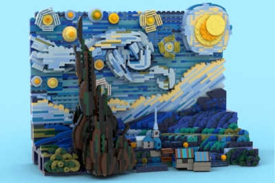 LEGO Starry Night is a 1,552 Block Masterpiece